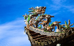 Unique crystal mosaic pagoda in Dalat