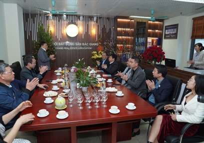 Lãnh đạo Hiệp hội Bất động sản Việt Nam thăm và chúc Tết Hiệp hội Bất động sản Bắc Giang
